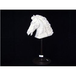 Bust of Molded Plaster Horse, on Stand, 14"x16"x5" Stand Adding 15" to it Retail: $990.00