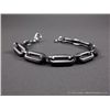 Image 1 : Stainless Steel & Black Rubber Oval Link Bracelet Weight: 23.2 Grams Retail: $49.00