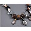 Image 3 : Large Rock & Clear Beaded Necklace w/ Sterling Sliver Color Accents by Monica Yocum Weight: 190.2 Gr