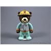 Image 1 : Solid Brass Painted Bear Figurine w/ Clear Gems Weight: 184.4 Grams Retail: $39.00