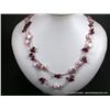 Image 1 : Liquid Sterling Silver Necklace w/ Dark and Light Pink Stones Weight: 17.3 Grams Retail: $139.00