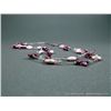 Image 6 : Liquid Sterling Silver Necklace w/ Dark and Light Pink Stones Weight: 17.3 Grams Retail: $139.00