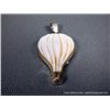 Image 2 : Mother of Pearl Sterling Silver Balloon Pendant- Marked D. Paquin Weight: 9.5 Grams Retail: $195.00