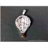 Image 1 : White earth Stone Sterling Silver Balloon Pendant- Marked D. Paquin Weight: 10.4 Grams Retail: $195.