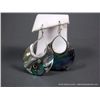 Image 1 : Mother of Pearl and Oyster Earrings w/ Sterling Silver Weight: 14 Grams Retail: $225.00