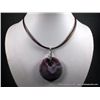 Image 1 : Multi-Colored Cord Necklace w/ Sterling and Purple Marble Pendant Weight: 34.9 Grams Retail: $295.00