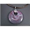 Image 3 : Multi-Colored Cord Necklace w/ Sterling and Purple Marble Pendant Weight: 34.9 Grams Retail: $295.00