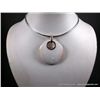 Image 1 : Sterling Silver Herring Bone Necklace w/ Mother of Pearl Pendant Weight: 35.2 Grams Retail: $320.00
