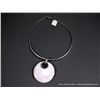 Image 2 : Sterling Silver Herring Bone Necklace w/ Mother of Pearl Pendant Weight: 35.2 Grams Retail: $320.00