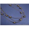 Image 3 : 3 Strand 14K Yellow Gold Liquid Gold and Bead Necklace Weight: 7 Grams Retail: $198.00
