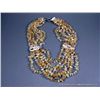 Image 2 : Multi-Strand Yellow Glass Beaded Necklace w/ 2 Stones Weight: 274.2 Grams Retail: $195.00