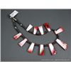 Image 7 : Sterling Silver Beaded Necklace w/ Red Stone Accents Weight: 58.9 Grams Retail: $495.00