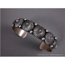 Sterling Silver Stamped Southwest Style Bracelet- Marked Arrow D Weight: 45.4 Grams Retail: $495.00