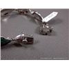 Image 6 : Sterling Silver Leaf Bracelet w/ Inlaid Opal Stones-marked w/ Double Loop Weight: 31.4 Grams Retail: