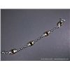 Image 1 : 18K Yellow Gold on Sterling Silver Bracelet w/ Black Onyx Stones-Marked CS Weight: 27.4 Grams Retail