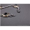 Image 7 : 18K Yellow Gold on Sterling Silver Bracelet w/ Black Onyx Stones-Marked CS Weight: 27.4 Grams Retail