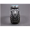 Image 3 : Stamped Sterling Silver Bracelet w/ Large Turquoise Stone-Marked D. Cadman Weight: 99.1 Grams Retail