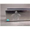 Image 2 : Stamped Southwest Aluminum Business Card Holder w/ Turquoise-Marked Ortiz 1997 Weight: 58.6 Grams
