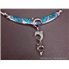 Image 3 : Sterling Silver w/ Inlaid Opal Dolphin Pendants- Marked w/ Double Loop Weight: 32.6 Grams Retail: $7