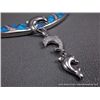 Image 4 : Sterling Silver w/ Inlaid Opal Dolphin Pendants- Marked w/ Double Loop Weight: 32.6 Grams Retail: $7