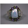 Image 1 : Sterling Silver Bracelet w/ Large Gem and Multi- Colored Gems Weight: 53.4 Grams Retail: $640.00