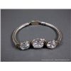 Image 1 : Sterling Silver Cable Bracelet w/ Clear Large CZ Stones Weight: 45.9 Grams Retail: $1,200.00