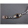Image 2 : 18K Yellow Gold on Sterling Silver Bracelet w/ Amethyst Gems-Marked CS Weight: 26.2 Grams Retail: $6