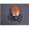 Image 1 : Insect Shaped Pin W/ Orange Stone Mounted on Sterling Silver-Herbert Ration Weight: 20.5 Grams Retai