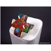 Image 3 : Sterling Silver Cross Ring w/ Inlaid Stones Sz- 7 3/4-Marked Rodney Coria Weight: 18.7 Grams Retail:
