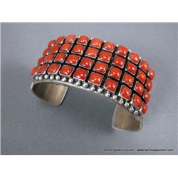 Sterling Silver Bracelet W/ Lapis/Coral Stones- Marked Paul Livingston Weight: 86 Grams Retail: $895