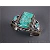 Image 1 : Sterling Silver and Turquoise Bracelet-Marked M. Spencer Weight: 52 Grams Retail: $400.00