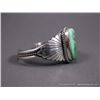 Image 3 : Sterling Silver Bracelet W/ Green Turquoise Style Stone-Marked M. Spencer Weight: 38.5 Grams Retail: