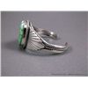 Image 4 : Sterling Silver Bracelet W/ Green Turquoise Style Stone-Marked M. Spencer Weight: 38.5 Grams Retail:
