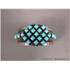 Image 2 : Sterling Silver Bracelet W/ Turquoise Stones- Marked NB Weight: 86.5 Grams Retail: $695.00