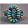 Image 2 : Sterling Silver Multi Colored Stone Bracelet Weight: 69 Grams Retail: $495.00