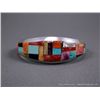 Image 1 : Sterling Silver Bracelet W/ Inlaid Multi Color Stones-Marked KK Weight: 32 Grams Retail: $650.00