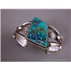 Image 1 : Navajo Sterling Silver Bracelet w/ Turquoise Kingman Stone-Marked M Weight: 46.2 Grams Retail: $360.