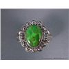 Image 2 : Sterling Silver Bracelet w/ Green Stone-Marked JME Weight: 48.3 Grams Retail: $459.00