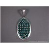 Image 1 : Navajo Sterling Silver Pendent w/ Turquoise Stone- Marked Paul Livingston Weight: 47.9 Grams Retail: