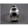 Image 3 : Sterling Silver w/ Black Onyx and Turquoise Snake Bracelet-Marked Effie C Weight: 77.9 Grams Retail: