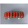Image 2 : Sterling Silver Cuff Bracelet w/ Coral/Lapis Stones-Marked ERB Weight: 112.9 Grams Retail: $1,495.00