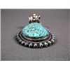 Image 3 : Navajo Sterling Silver Turquoise Pendant-Marked Rudy Willie Weight: 21.7 Grams Retail: $695.00