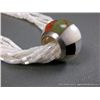 Image 7 : Mother of Pearl Beaded Necklace w/ Sterling Silver Inlaid Pendant-Marked Daniel Coriz Weight: 67.7 G