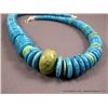 Image 2 : Turquoise Stone Necklace w/ Sterling Silver Clasp Weight: 163.2 Grams Retail: $295.00