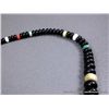 Image 7 : Black and Colored Bead Necklace w/ Inlaid Stone Butterfly Pendent, Chris Nieto, Santo   Domingo, Wei