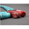 Image 5 : Heshie Turquoise Beaded Necklace w/ Red Pendants by Lupe Lavato Weight: 186.7 Grams Retail: $800.00