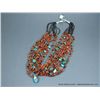 Image 2 : Multi Strand Brown & Orange Beads W/  Turquoise Daniel Coriz Weight: 159.3 Grams Retail: $795.00