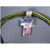 Image 6 : Jade Colored Bead Necklace w/ Sterling Silver Cross Inlaid W/ Stone-Marked Daniel Coriz Weight: 63.3