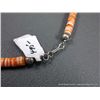 Image 9 : Heshie Orange Stone Necklace W/ 3 Inlaid Rings Weight: 114.3 Grams Retail: $1,280.00