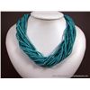 Image 1 : Multi Strand Turquoise like Necklace w/ Sterling Silver Ends Weight: 90.6 Grams Retail: $1,395.00